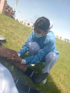 Enfermeras de Idema asistieron a jugador herido